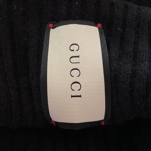 Gucci Authentic Unisex Black Ribbed Logo Hat - Picture 3 of 9